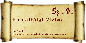 Szentmihályi Vivien névjegykártya