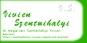 vivien szentmihalyi business card